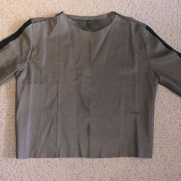 Ladies U Aviu Leather/Knit cardigan - Picture 3 of 6